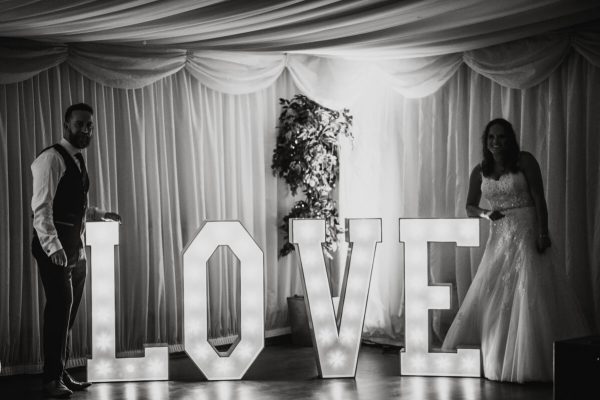 LOVE Sign at Wedding